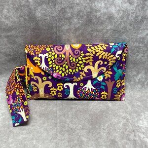 Handmade Fabric Envelope Money Stuffing Cash Flow Wristlet Wallet OH Serve Green
